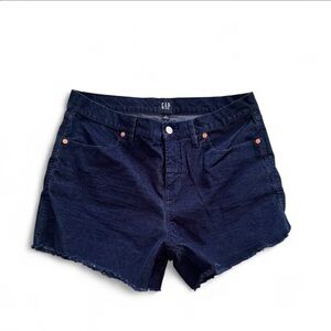 GAP Retro Velvet Feel Navy Blue Shorts Size 12